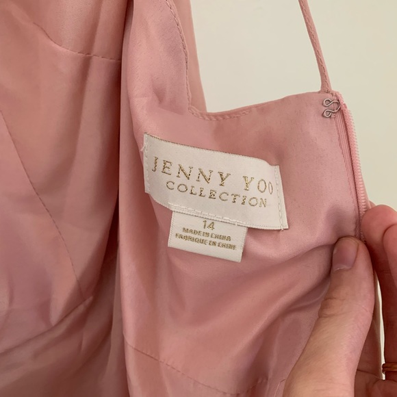 Jenny Yoo BHLDN Inesse Blush Pink Bridesmaid Flowy Dress 14 - Picture 10 of 11